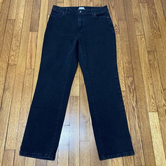 L.L. Bean Denim - LL Bean Black Jeans Classic Fit Womens Size 14 Regular Fit Straight Fit Jeans